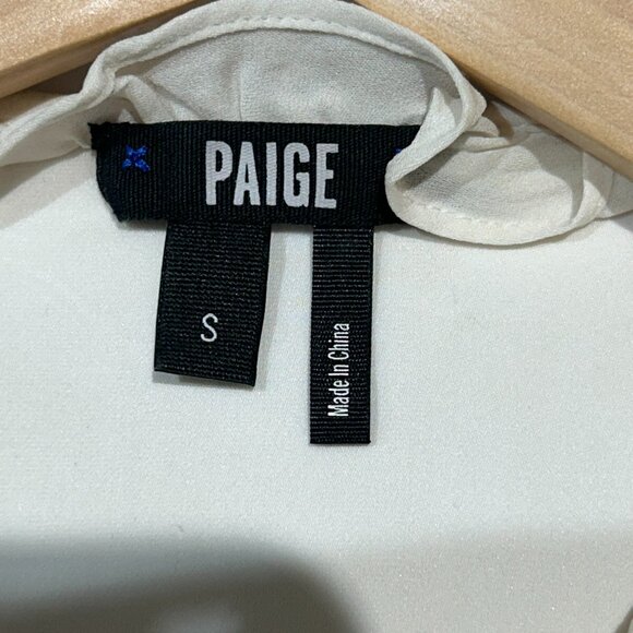 PAIGE Cream Ruffle Blouse - Picture 3 of 4